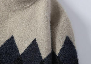 Mens Fisherman Knit Sweater Crew Neck Full Sleeve Thick Winter Sweater Warm Breathable Soft Anti Pilling Sweater Custom Logo OEM - Product Image 3