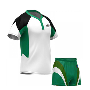 Precio de Fábrica, MOQ Bajo, Jersey de Rugby Personalizado Rojo Transpirable de Manga Corta con Estampado, Uniforme Profesional - Product Image 2