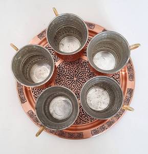 Mug en cuivre martelé, mugs à sirop, mug à sirop, cadeaux pour la maison, service élégant, mugs en cuivre vintage, cadeau de pendaison de crémaillère, cuivre - Product Image 6