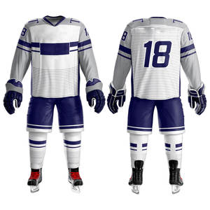 Conjunto de Jersey de Hockey sobre Hielo Personalizado para Hombre al Mejor Precio, Pantalones de Poliéster Resistentes para Adultos, Incluye Técnica de Sublimación - Product Image 1