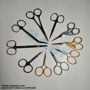 Stainless Steel Coloured Embroidery Scissors Gold Blades Handles for <b>Nail</b> Application Right-<b>Handed</b> Custom Logo Professional - Product Image 2