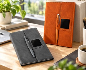 Libreta de Cuero con Cubierta de PU, Diario Personalizado con Portaplumas, Agenda de Oficina, Regalo Empresarial, Diario Ejecutivo para Profesionales, Bloc de Notas - Product Image 3
