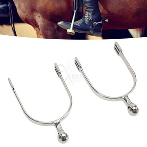 Éperons à cheval en acier inoxydable à boule lisse, éperons anglais et western pour cowboy, accessoires d'équitation HASHIR INTERNATIONAL - Product Image 5