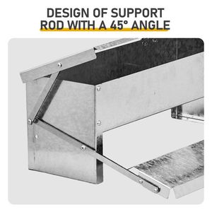 Mangiatoia per Polli a Pedale di Grande Capacità con Coperchio Impermeabile, Anti-Roditore e Anti-Sv spreco, per Mangime e Conchiglie di Ostriche - Product Image 6