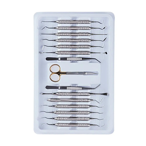 Kit chirurgical parodontal manuel réutilisable en acier inoxydable certifié CE Classe I, instruments de pont osseux, ostéotome, élévateur de sinus - Product Image 2