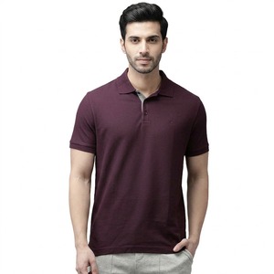 Camiseta de Manga Corta para Hombre, Cuello Alto, Diseño Holgado, Color Sólido, 100% Algodón, Corte Regular, Informal, Transpirable, Tejido de Punto - Product Image 5