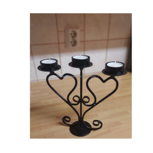 Porte-bougie chauffe-plat en fer de luxe moderne, fait main, écologique, couleur personnalisable, centre de table, décoration de salon et de maison - Product Image 3