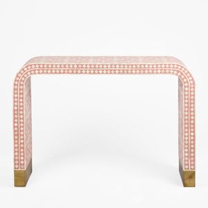 Luxury Wooden Bone Inlay Console Table With Decorative Drawer Storage For Premium Interior Spaces - Product Image 3