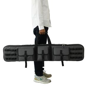 Tactical Canvas Outdoor Hunting Gear Protective Long Equipment Carry <b>Case</b> Cover Durable Padded Travel Bag Shoulder Strap - Product Image 2
