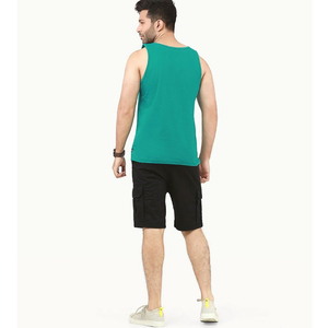 Débardeurs pour hommes en spandex de couleur unie à séchage rapide, fabriqués au Pakistan, respirants, décontractés, pour le fitness, avec décoration imprimée, option grande taille - Product Image 4