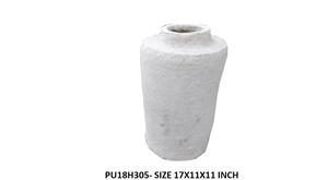 Urna Decorativa Artesanal de Papel Maché, Estilo Indio Auténtico, Texturizada y Ecológica, para Interiores Rústicos - Product Image 2