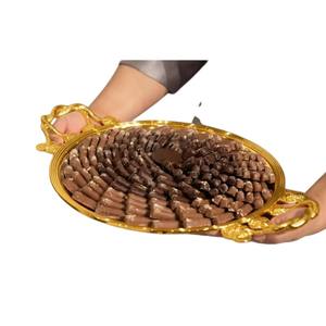 Plateau à chocolats en métal de haute qualité avec poignées dorées, présentoir à desserts pour l'Aïd, les mariages et les événements spéciaux à prix abordable - Product Image 3