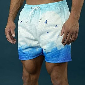 Shorts de sport décontractés légers, respirants, en tissu à séchage rapide, conçus pour les activités sportives et le confort quotidien, shorts en mesh pour hommes - Product Image 4