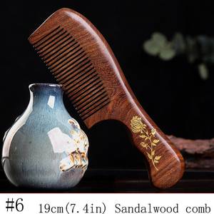 Peine de madera de durazno, peine de sándalo, peine de sándalo natural, peine de madera antiestático, artesanía natural - Product Image 6