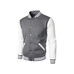 Chaqueta Varsity Unisex de Alta Calidad para Hombre, Cuello Alto, Cuero Genuino, Personalizable, OEM - Product Image 2