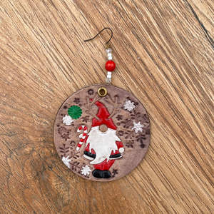 2024 forme ronde décorations de noël cadeaux en cuir véritable ornements d'arbre de noël Western personnalisé tentures en cuir usiné - Product Image 3