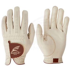 High Quality Genuine Leather Men's Golf Gloves with <b>Adjustable</b> Wrist <b>Strap</b> Custom Logo Solid Colors Made in Pakistan for Sports - Product Image 1