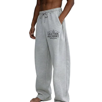 Pantalon de jogging droit pour homme, coupe décontractée, taille élastique, style empilé, 100 % coton – Meilleures ventes