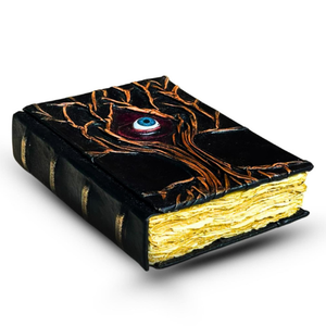 Handmade Leather Grimoire Journal, Tree of Life & Evil Eye Embossed Spell <b>Book</b>, <b>Hocus</b> <b>Pocus</b> Inspired Gothic <b>Book</b> of Shadows - Product Image 4