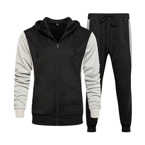 Conjuntos Deportivos Unisex de Alta Calidad, Transpirables, de Spandex/Algodón, con Sudaderas con Cremallera Completa y Pantalones Deportivos, Más Vendidos - Product Image 2