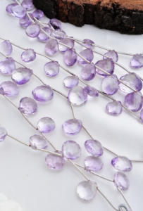 Cuentas facetadas de amatista natural de 8 pulgadas, cuentas facetadas de amatista natural para la elaboración de joyería fina, piedra preciosa - Product Image 6