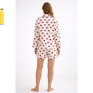 Conjunto de Pijama de Satén Estampado para Mujer, Personalizado con Logotipo, Transpirable, de Secado Rápido, para Primavera - Product Image 2
