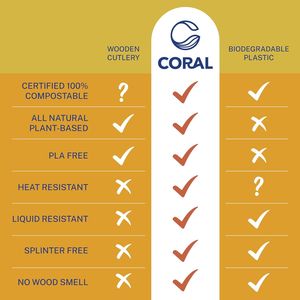 Cucchiai Monouso Compostabili al 100% Bianco Avorio, Resistenti, 120 Pezzi, Senza Plastica, 6.5 Pollici, Antirottura, Bordi Lisci, Ocean Fr - Product Image 5