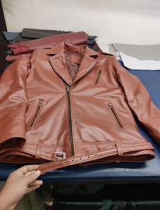 Premium Genuine <b>Leather</b> Biker <b>Jacket</b> – Vintage <b>Brown</b> Quilted Motorcycle <b>Jacket</b> for Men - Product Image 4