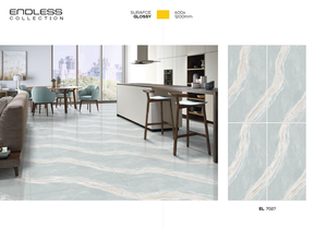 Azulejos de Lujo de la Mejor Calidad, Patrón de Roca Continuo para Interiores, Brillantes, para Pared y Piso, 600x1200mm - Product Image 1
