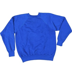 <b>Women's</b> Royal Blue Crew Neck Sweatshirt 100% Polyester Solid Color <b>Short</b> Sleeve Breathable Casual Spring Wear Regular Fit - Product Image 1