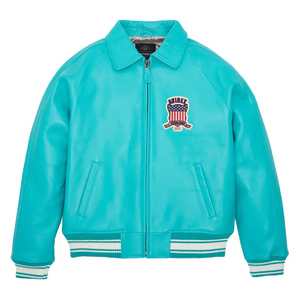 Service OEM de broderie personnalisée par le fabricant, veste Avirex en peau de mouton de haute qualité, veste en cuir véritable personnalisée pour hommes, veste Solis de couleur unie - Product Image 6