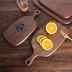 Planche à découper en bois de noyer noir écologique avec poignée intégrée et trou de suspension, plateau de service de 1,5 cm d'épaisseur - Product Image 4
