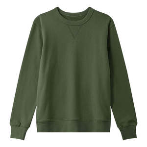 Sudadera de Algodón Lisa de Alta Calidad para Mujer, con Cuello Redondo, Bordado, Lavada, Casual, con Forro, en Varios Colores, Venta al por Mayor - Product Image 3