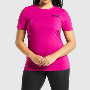 เสื้อยืดทรงพอดีตัว แฟชั่นคลาสสิกทันสมัยสำหรับผู้หญิง เสื้อยืดความยาวปกติ สไตล์ลำลองสำหรับทุกวัน เสื้อแฟชั่นแขนสั้นสำหรับผู้หญิง - Product Image 1