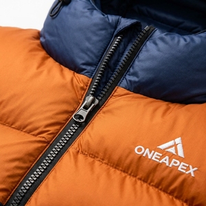 Chaqueta Acolchada Azul Marino y Naranja para Hombre, Abrigo de Invierno Cálido y Ligero, Impermeable, Marca One Apex - Product Image 4