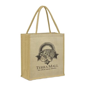 Bolsas de regalo ecológicas de algodón Juco plegables promocionales al por mayor con cremallera impresa elegante con logotipo personalizado para uso diario - Product Image 1