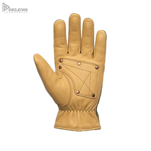 Guantes de Trabajo de Cuero Resistentes Personalizados para Hombre, con Revestimiento de Lona y Palma Reforzada con Remaches, Guantes de Seguridad para Mecánicos OEM - Product Image 2