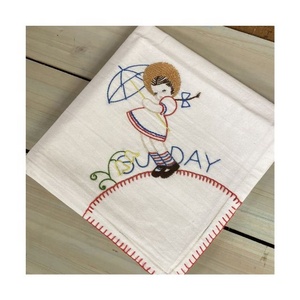 Personalized New Floral Embroidered Top Quality 2024 100% Cotton Bio Washed Eco Friendly Printed Kitchen Dish <b>Towels</b> on Sale - Product Image 2