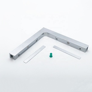 Soporte de pared sin taladro <span class=keywords><strong>para</strong></span> pantallas de ducha sin marco Piezas de fijación de vidrio en forma de L Hardware de pantalla de baño - Product Image 1