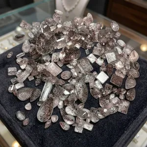 Véritable Quartz Super Sept Labitocrosite Naturel, Pierre Précieuse Polie Transparente à Coupe Légère, Personnalisée, pour la Croissance Spirituelle - Product Image 1