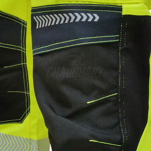 Pantalones de seguridad ligeros y transpirables con detalles reflectantes para trabajos industriales y en carreteras - Product Image 3