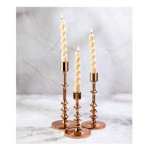 Aluminum Handmade <b>Candle</b> Stand <b>Set</b> 3 Pcs Copper Finish Home Decorative Dining Table Centerpiece Thanksgiving Decor - Product Image 2