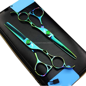 Ciseaux de barbier professionnels en acier inoxydable, lames Supercut affûtées, 5,5 pouces, ciseaux à cheveux pour barbier - Product Image 1