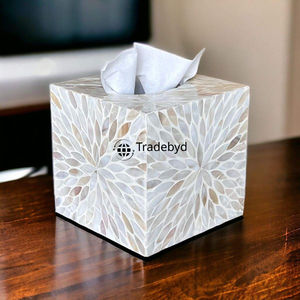 Caja de pañuelos de diseño ecológico con incrustaciones de hueso, hecha a mano, elegante y de alta calidad, para decoración del hogar, Tradebyd - Product Image 4