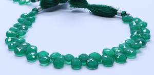 ลูกปัดออนิกซ์สีเขียวธรรมชาติทรงหยดน้ำเจียระไนขนาด 5x7 มม. ออนิกซ์สีเขียวทรงหยดน้ำขนาด 8 นิ้ว ลูกปัดออนิกซ์สีเขียวทรงหยดน้ำสำหรับทำเครื่องประดับ - Product Image 2