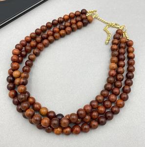 MN Exports Handmade Wooden Geometric Christian Boho Style Pendant <b>Necklace</b> with Pave Setting for Women Wedding <b>Statement</b> Jewelry - Product Image 6