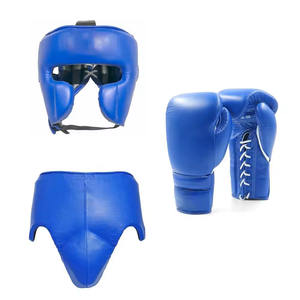 Set de Boxeo de Cuero con Logotipo Personalizado de Alta Calidad, Guantes de Protección, Protector de Cabeza y Protector Inguinal para Entrenamiento en Gimnasio CP-BHG-18 - Product Image 1