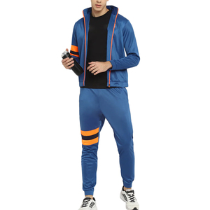 Conjunto deportivo de 2 piezas para hombre, de alta calidad, con logotipo personalizado, sudadera con capucha y pantalones deportivos con cremallera. - Product Image 1