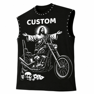 เสื้อกล้ามปักคริสตัล Glory Custom ผ้าฝ้าย 100% เนื้อนุ่ม ระบายอากาศได้ดี ดีไซน์ทันสมัยใหม่ เสื้อยืดแขนกุดสำหรับใส่เที่ยวสไตล์สตรีทแฟชั่น ยูนิเซ็กส์ - Product Image 4