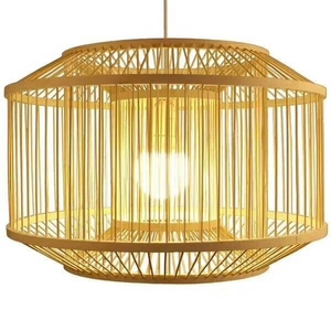 Antique Traditional Bamboo <b>Rattan</b> Lampshade Best Quality French Chinese & Round Pattern Rustic Modern Home Decor - Product Image 1